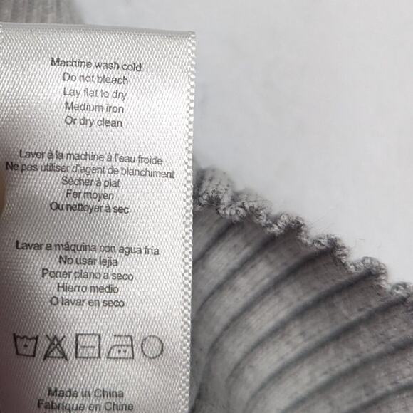 Lunya Gray Cozy Cotton Silk Ribbed Racerback Cropped Tank Top Stretch Size S - Picture 5 of 7